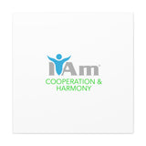 I Am Cooperation and Hamony Canvas Wall Art - Inspirational Home Decor