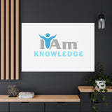 I Am Knowledge Canvas Wall Art - Inspirational Home Decor