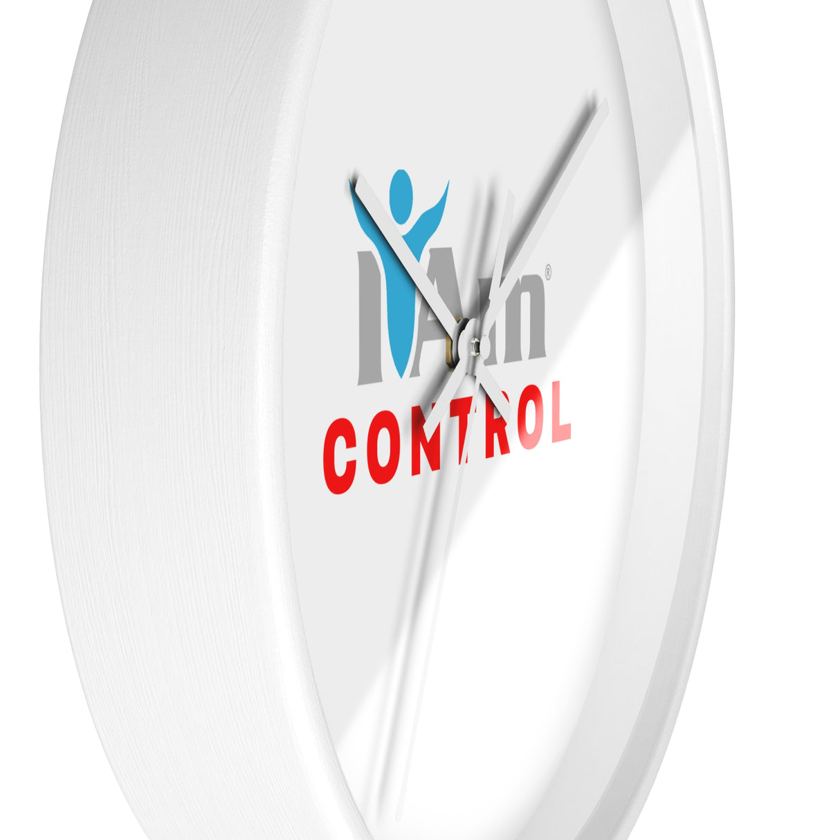 "I Am Control" Motivational Wall Clock - Modern Home Decor for Mindfulness and Serenity