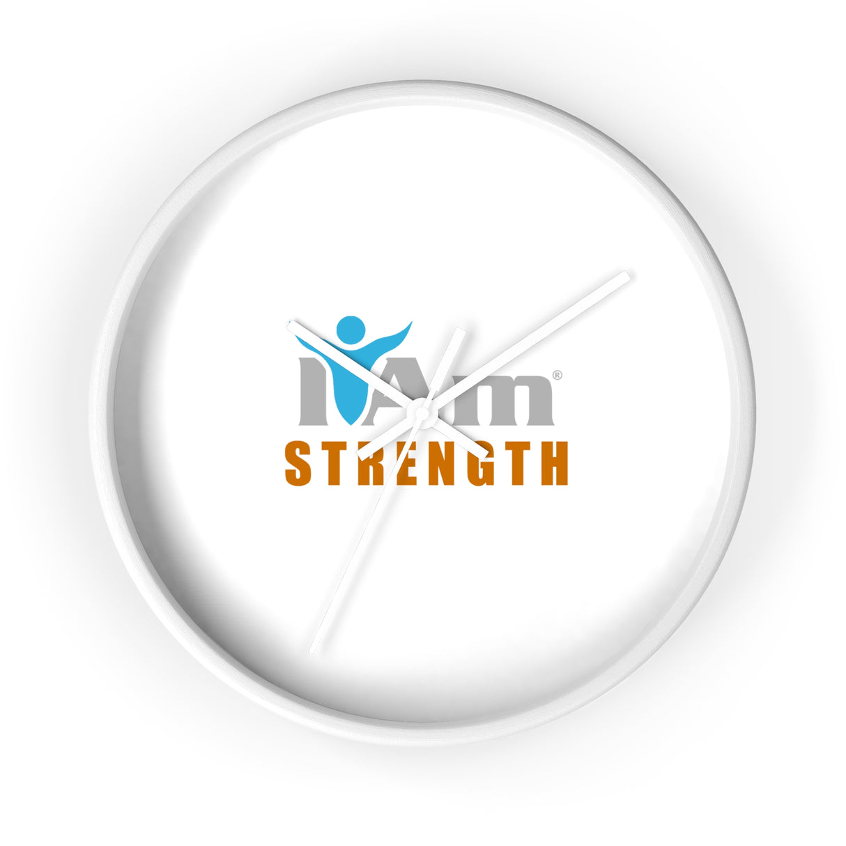 "I Am Strength" Motivational Wall Clock - Modern Home Decor for Mindfulness and Serenity