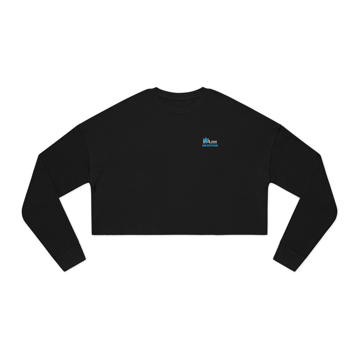 'I Am Devotion' Stylish Women's Cropped Sweatshirt - Perfect for Casual Looks