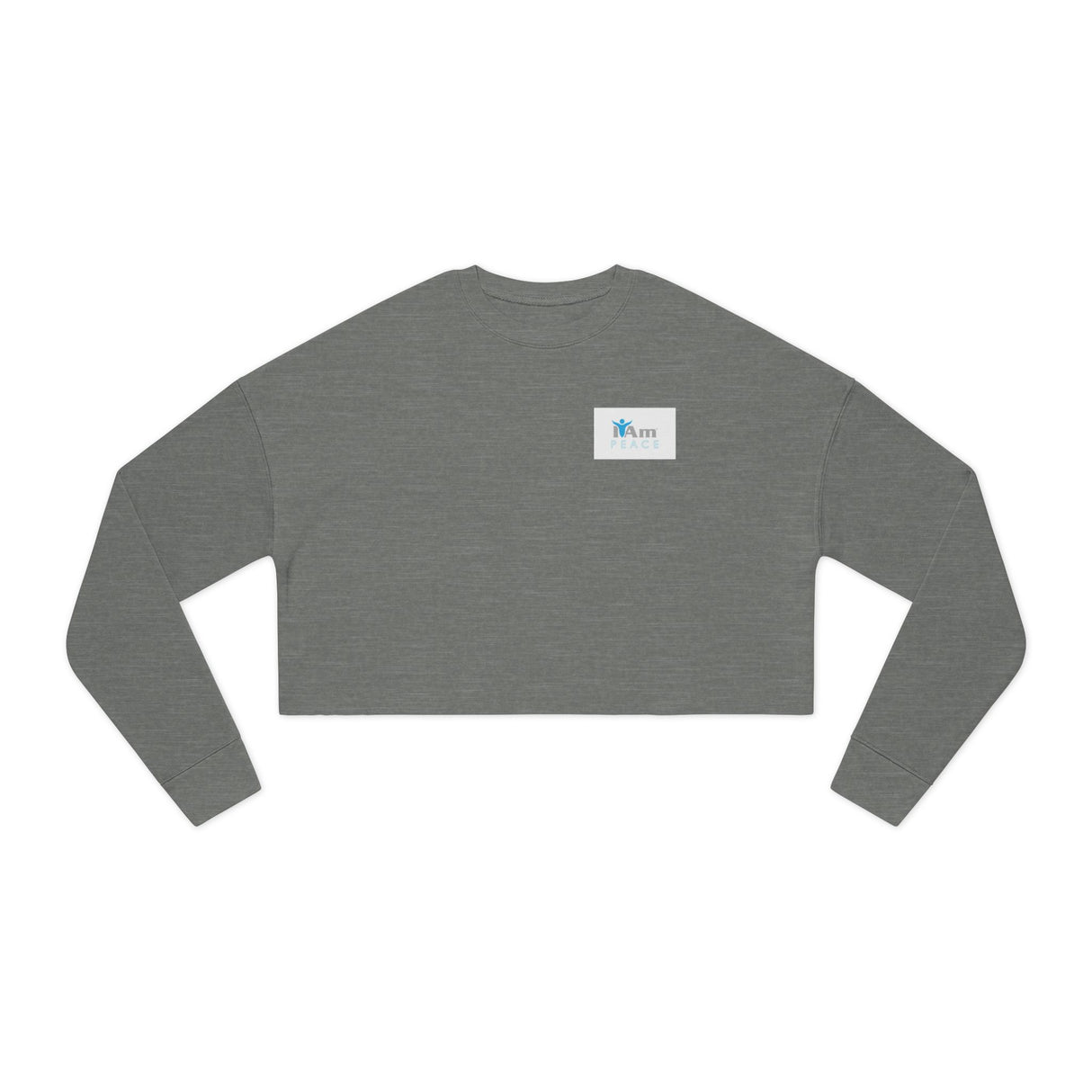 'I Am Peace' Stylish Women's Cropped Sweatshirt - Perfect for Casual Looks