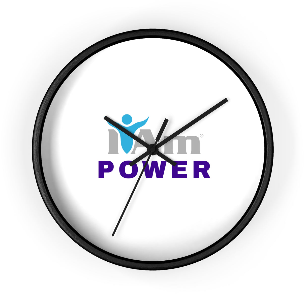 "I Am Power" Motivational Wall Clock - Modern Home Decor for Mindfulness and Serenity