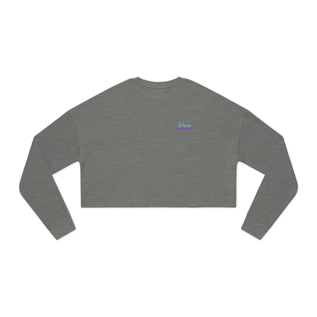 'I Am Protection' Stylish Women's Cropped Sweatshirt - Perfect for Casual Looks