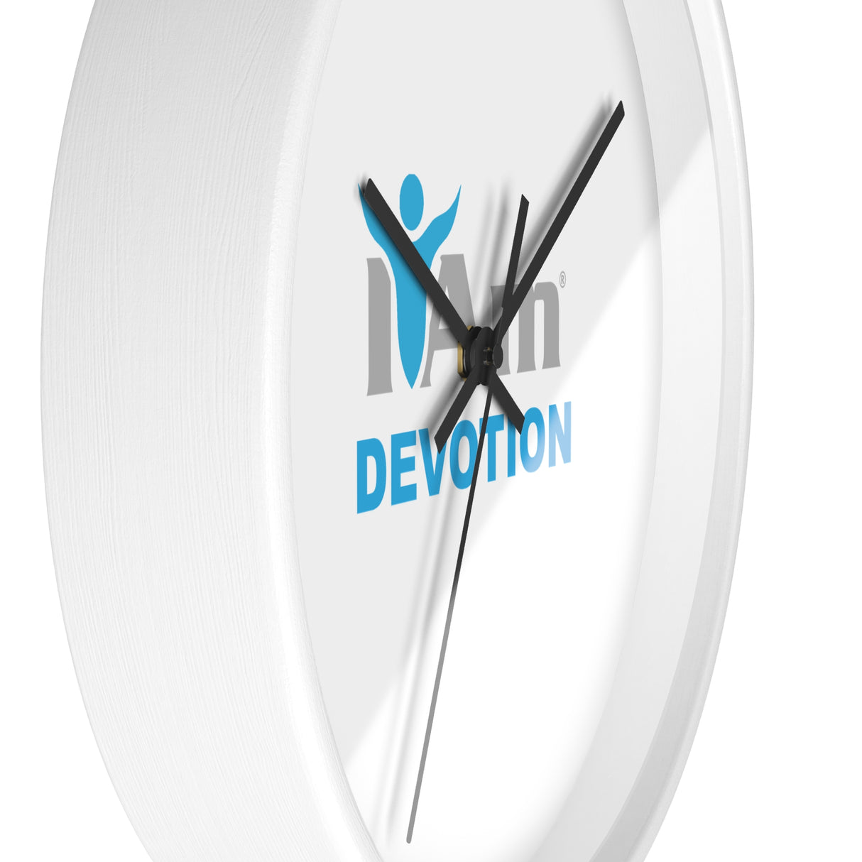 "I Am Devotion" Motivational Wall Clock - Modern Home Decor for Mindfulness and Serenity