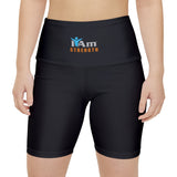 I Am Strength Women's Workout Shorts - Motivational Activewear for Fitness Enthusiasts