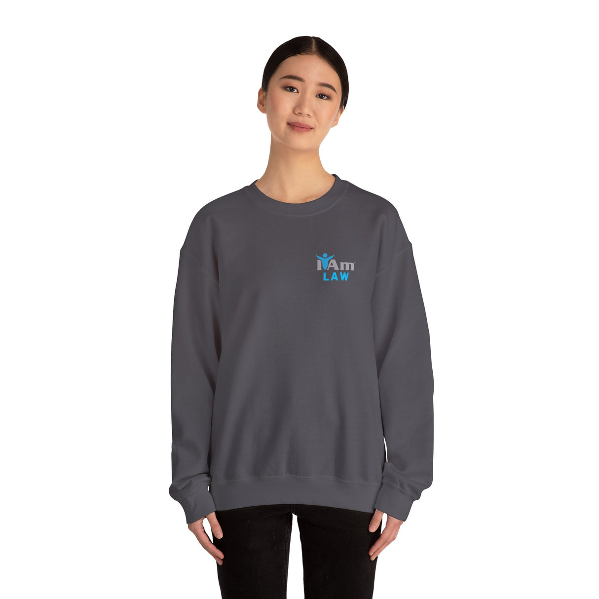 "I Am Law" Affirmation Unisex Crewneck Sweatshirt -I Am Law Inspirational Design