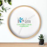 "I Am Cooperation and Harmony" Motivational Wall Clock - Modern Home Decor for Mindfulness and Serenity