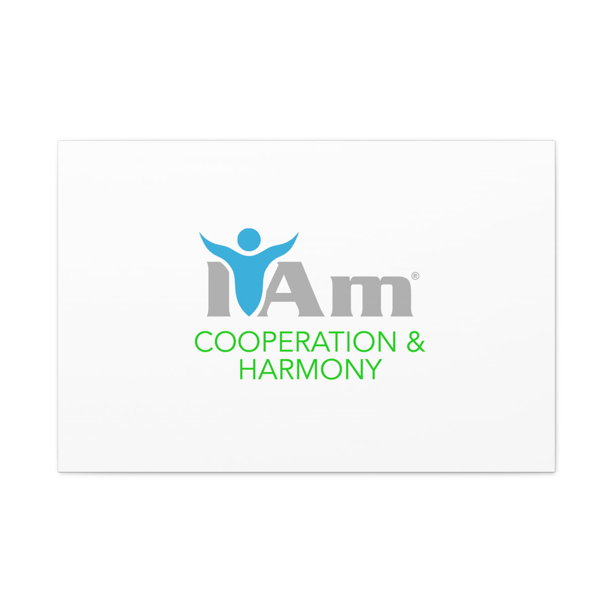 I Am Cooperation and Hamony Canvas Wall Art - Inspirational Home Decor