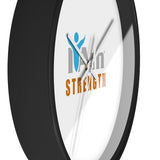 "I Am Strength" Motivational Wall Clock - Modern Home Decor for Mindfulness and Serenity