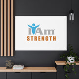 I Am Strength Canvas Wall Art - Inspirational Home Decor