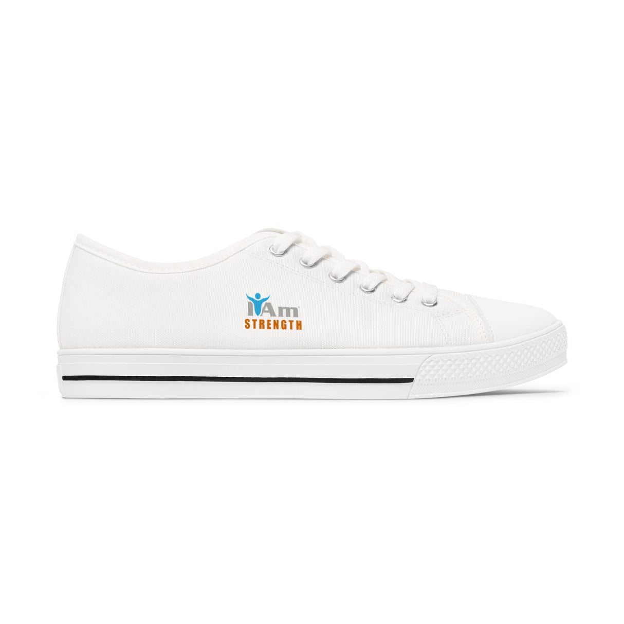 "I Am Strength" Affirmation Women's Low Top Sneakers - Empowering