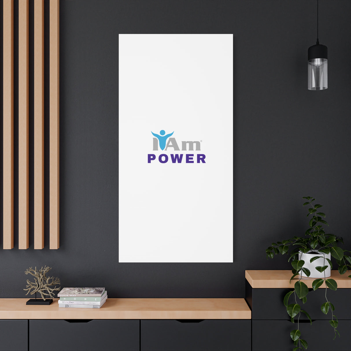 I Am Power Canvas Wall Art - Inspirational Home Decor