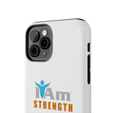 "I Am Strength" Affirmation Inspirational Tough Phone Case - I Am Strength Motivational Design