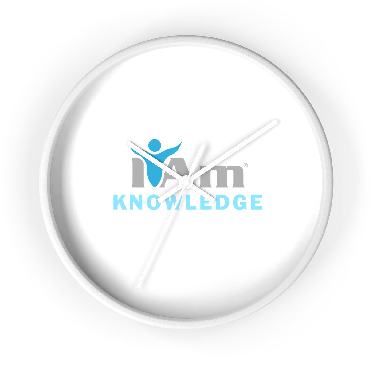 "I Am Knowledge" Motivational Wall Clock - Modern Home Decor for Mindfulness and Serenity