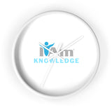 "I Am Knowledge" Motivational Wall Clock - Modern Home Decor for Mindfulness and Serenity