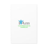 I Am Cooperation and Hamony Canvas Wall Art - Inspirational Home Decor