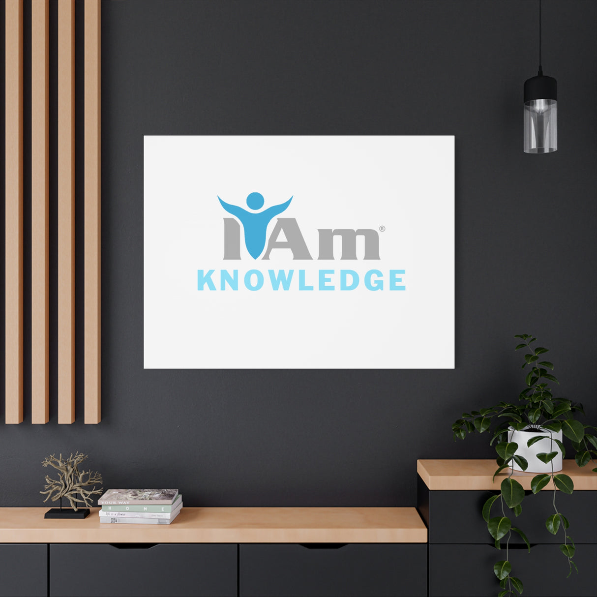 I Am Knowledge Canvas Wall Art - Inspirational Home Decor