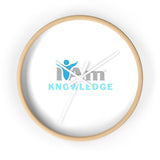 "I Am Knowledge" Motivational Wall Clock - Modern Home Decor for Mindfulness and Serenity