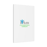 I Am Cooperation and Hamony Canvas Wall Art - Inspirational Home Decor