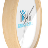 "I Am Knowledge" Motivational Wall Clock - Modern Home Decor for Mindfulness and Serenity