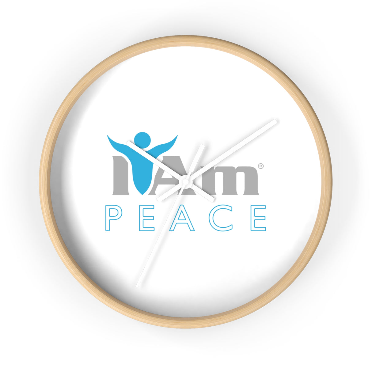 "I Am Peace" Motivational Wall Clock - Modern Home Decor for Mindfulness and Serenity