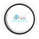 "I Am Knowledge" Motivational Wall Clock - Modern Home Decor for Mindfulness and Serenity