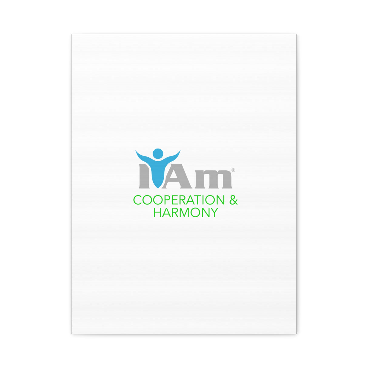 I Am Cooperation and Hamony Canvas Wall Art - Inspirational Home Decor