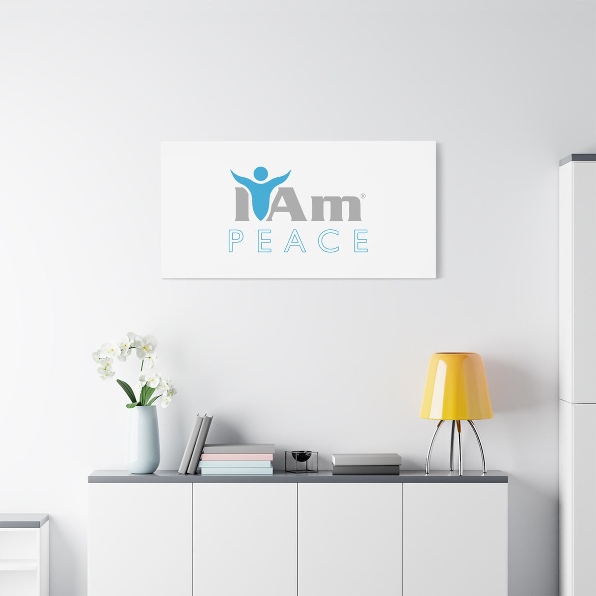 I Am Peace Canvas Wall Art - Inspirational Home Decor