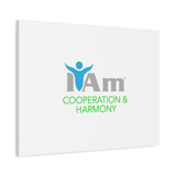 I Am Cooperation and Hamony Canvas Wall Art - Inspirational Home Decor