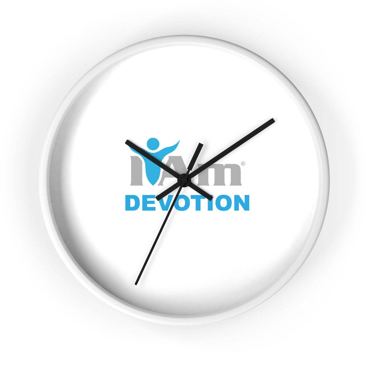 "I Am Devotion" Motivational Wall Clock - Modern Home Decor for Mindfulness and Serenity