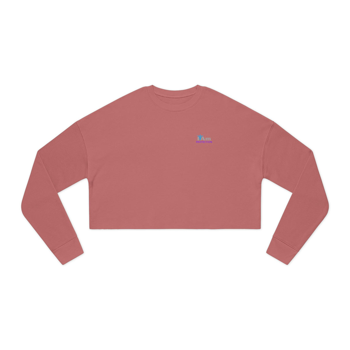 'I Am Protection' Stylish Women's Cropped Sweatshirt - Perfect for Casual Looks