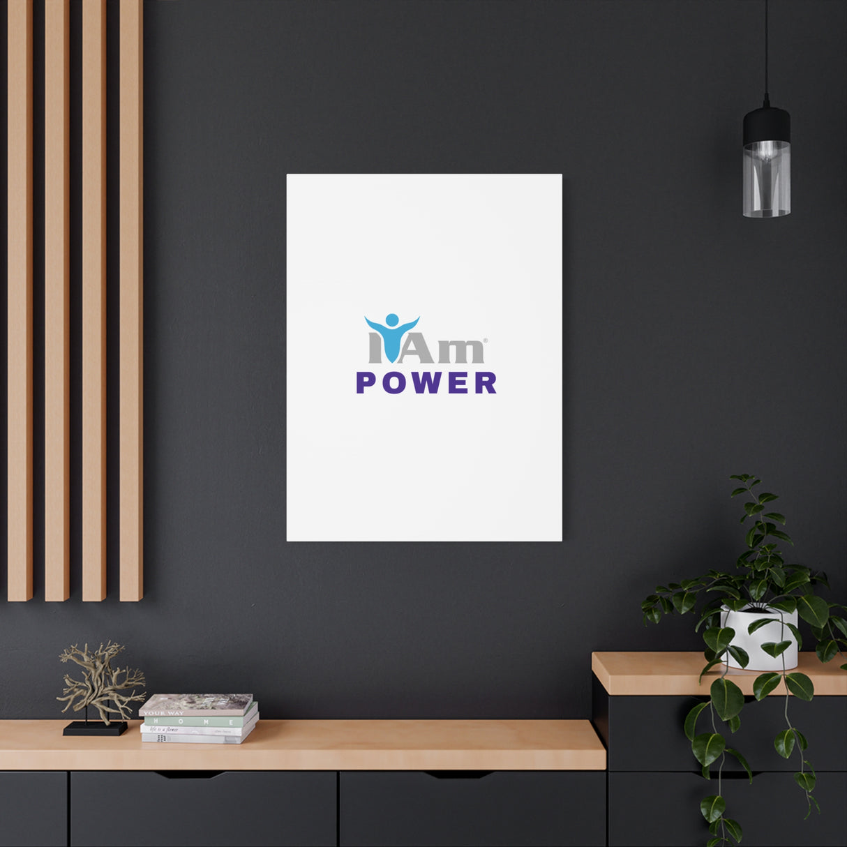 I Am Power Canvas Wall Art - Inspirational Home Decor