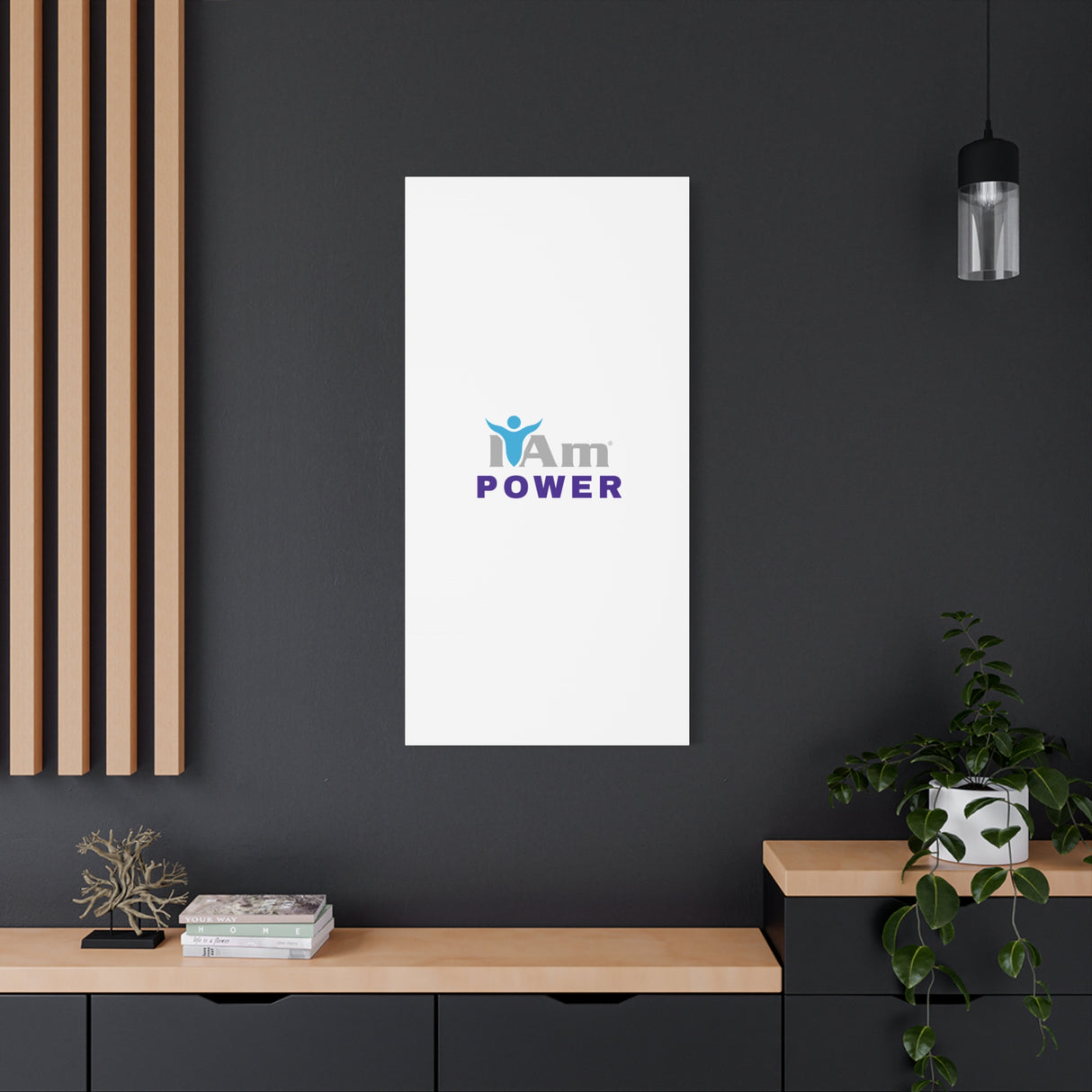 I Am Power Canvas Wall Art - Inspirational Home Decor