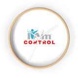 "I Am Control" Motivational Wall Clock - Modern Home Decor for Mindfulness and Serenity