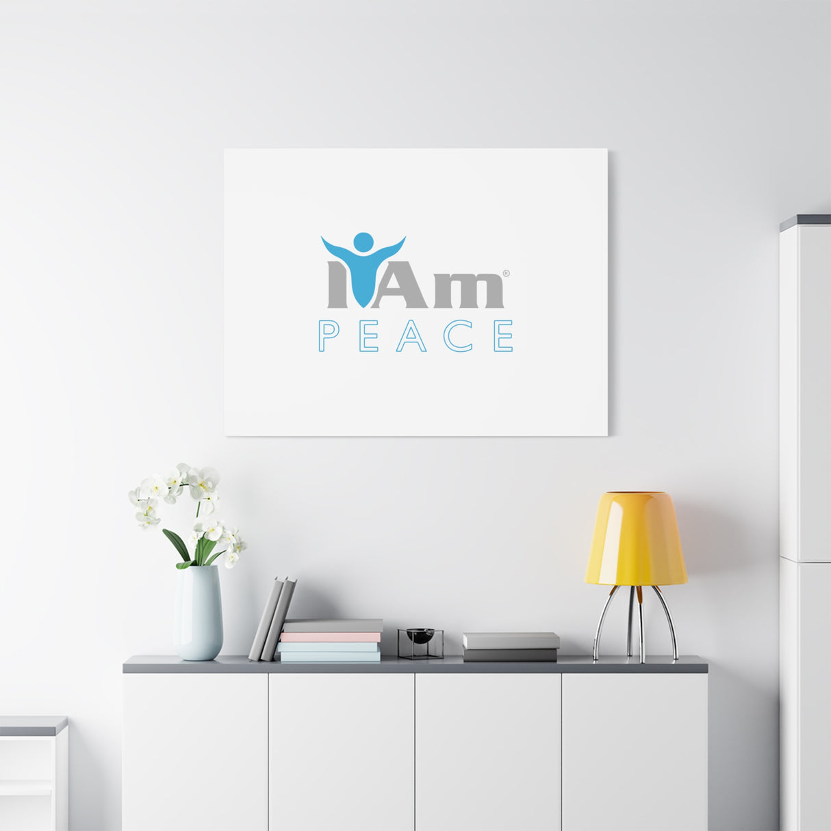 I Am Peace Canvas Wall Art - Inspirational Home Decor