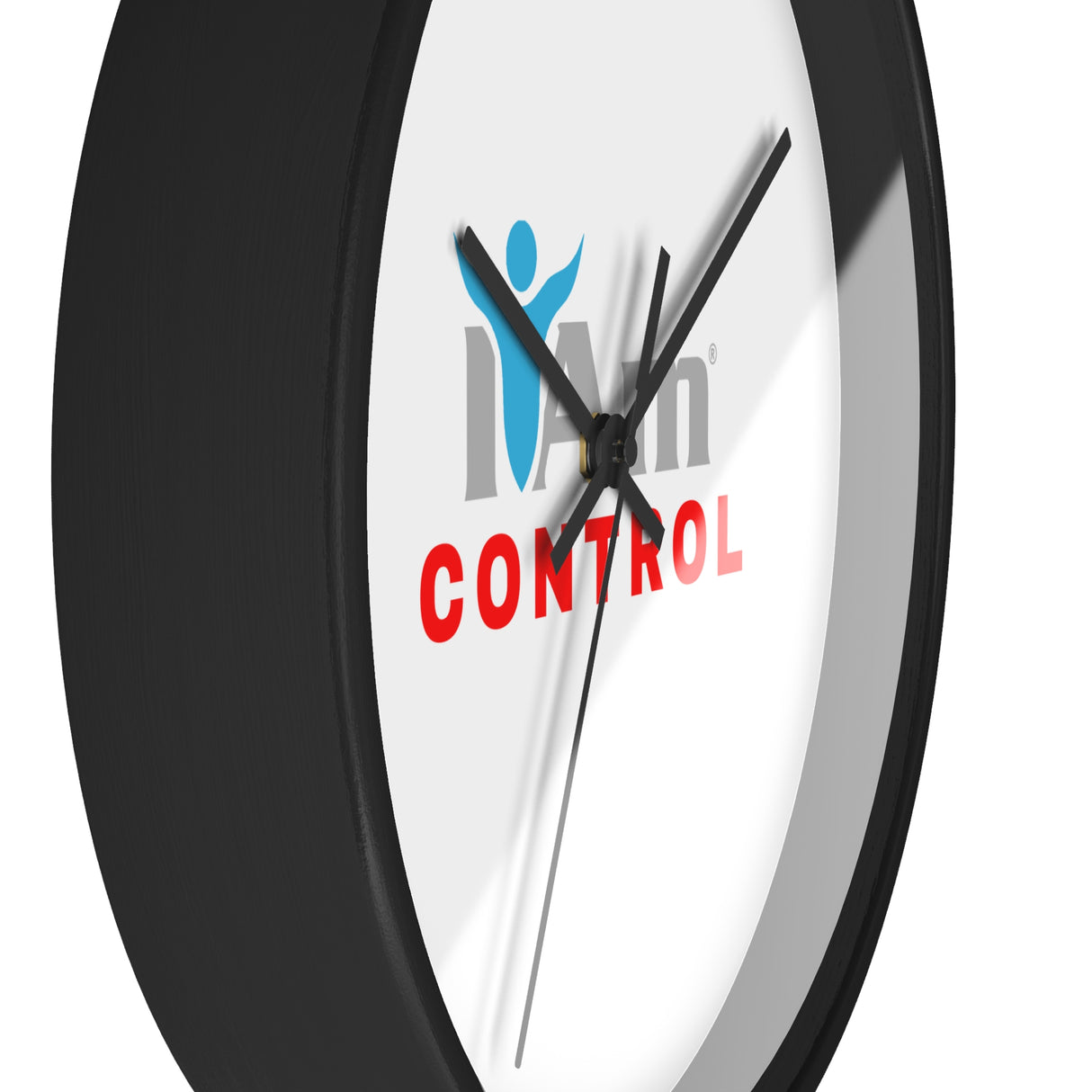 "I Am Control" Motivational Wall Clock - Modern Home Decor for Mindfulness and Serenity