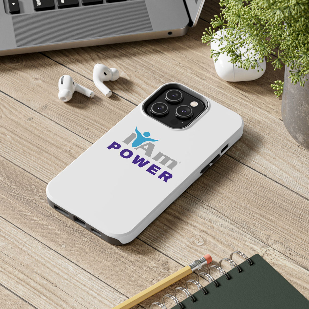 "I Am Power" Affirmation Inspirational Tough Phone Case - I Am POWER Motivational Design