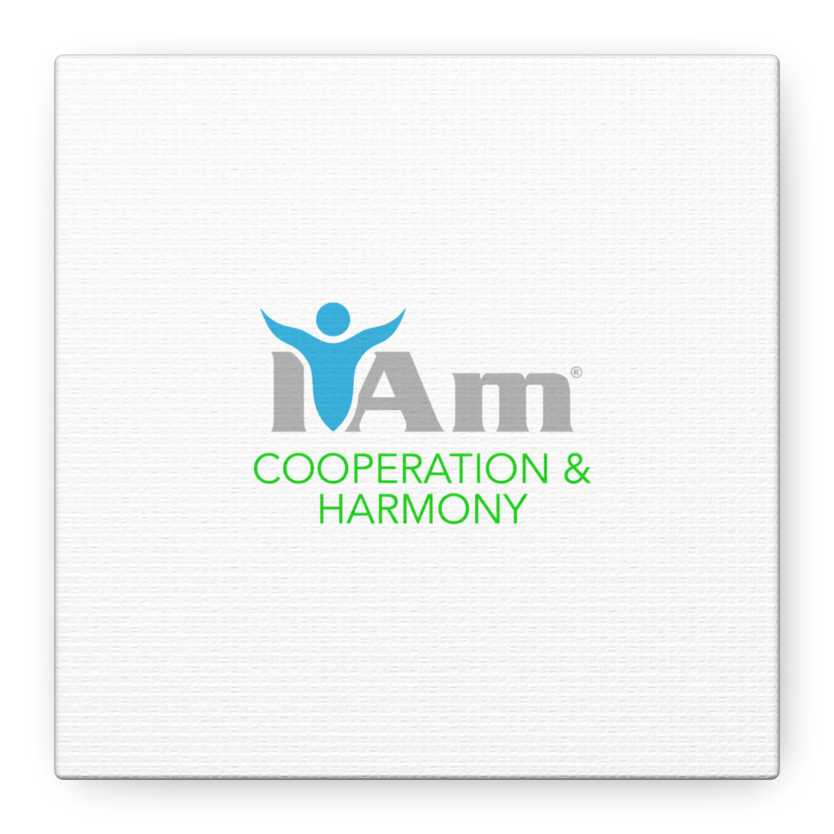 I Am Cooperation and Hamony Canvas Wall Art - Inspirational Home Decor