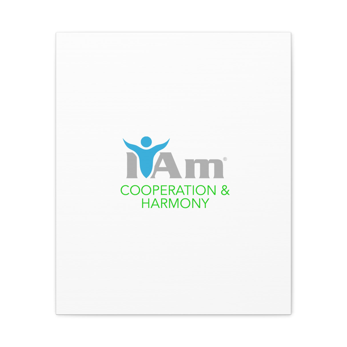 I Am Cooperation and Hamony Canvas Wall Art - Inspirational Home Decor