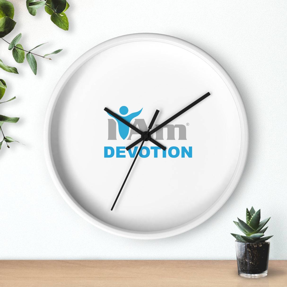 "I Am Devotion" Motivational Wall Clock - Modern Home Decor for Mindfulness and Serenity