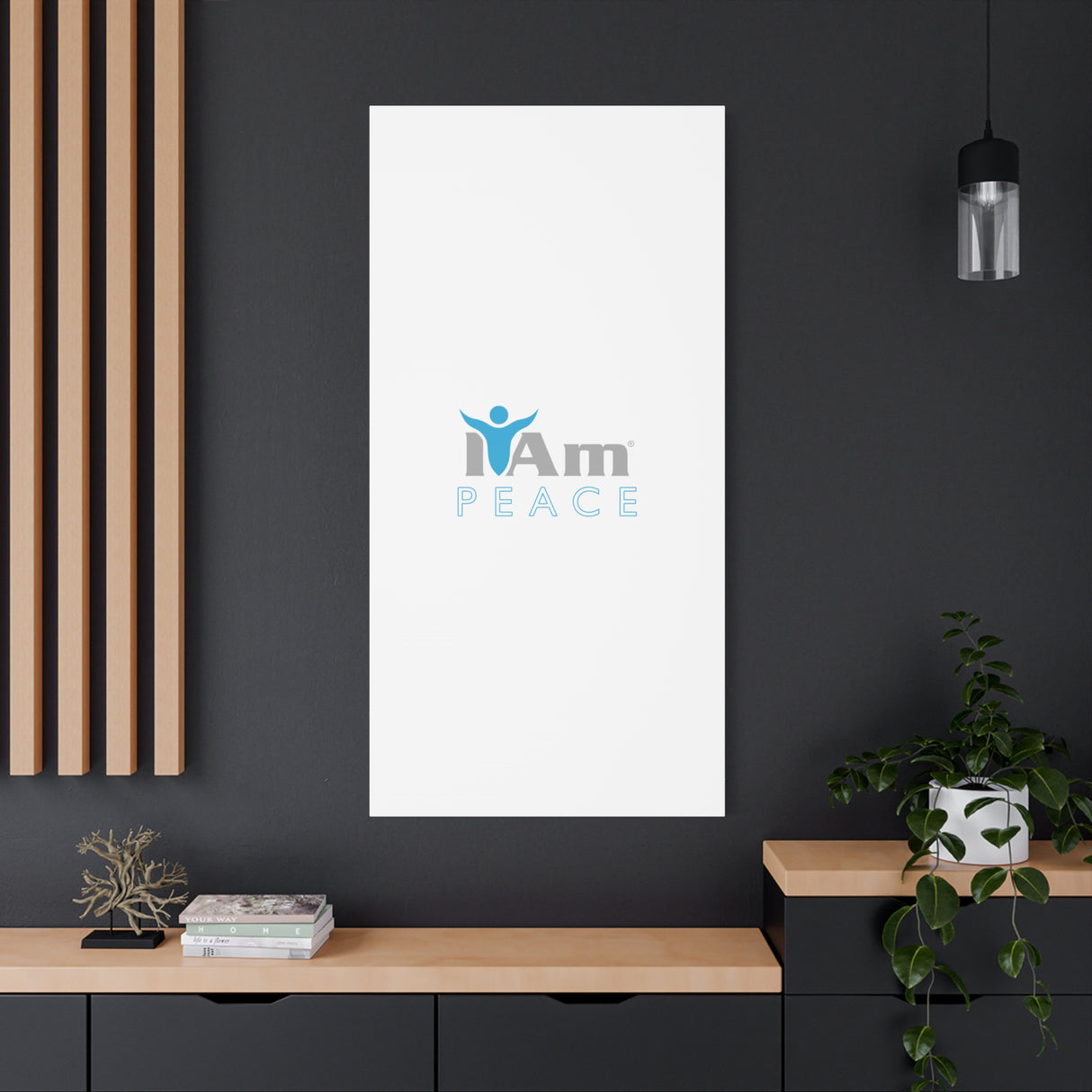 I Am Peace Canvas Wall Art - Inspirational Home Decor