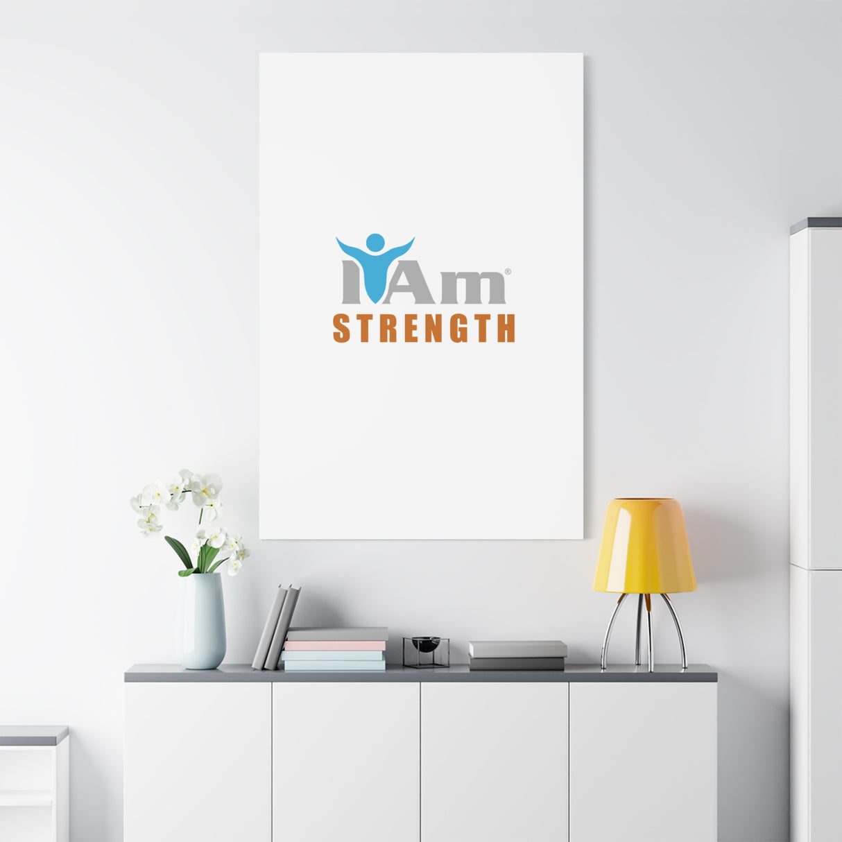 I Am Strength Canvas Wall Art - Inspirational Home Decor