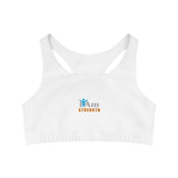 I Am Strength Affirmation Seamless Sports Bra - Empowering Workout Gear for Active Women