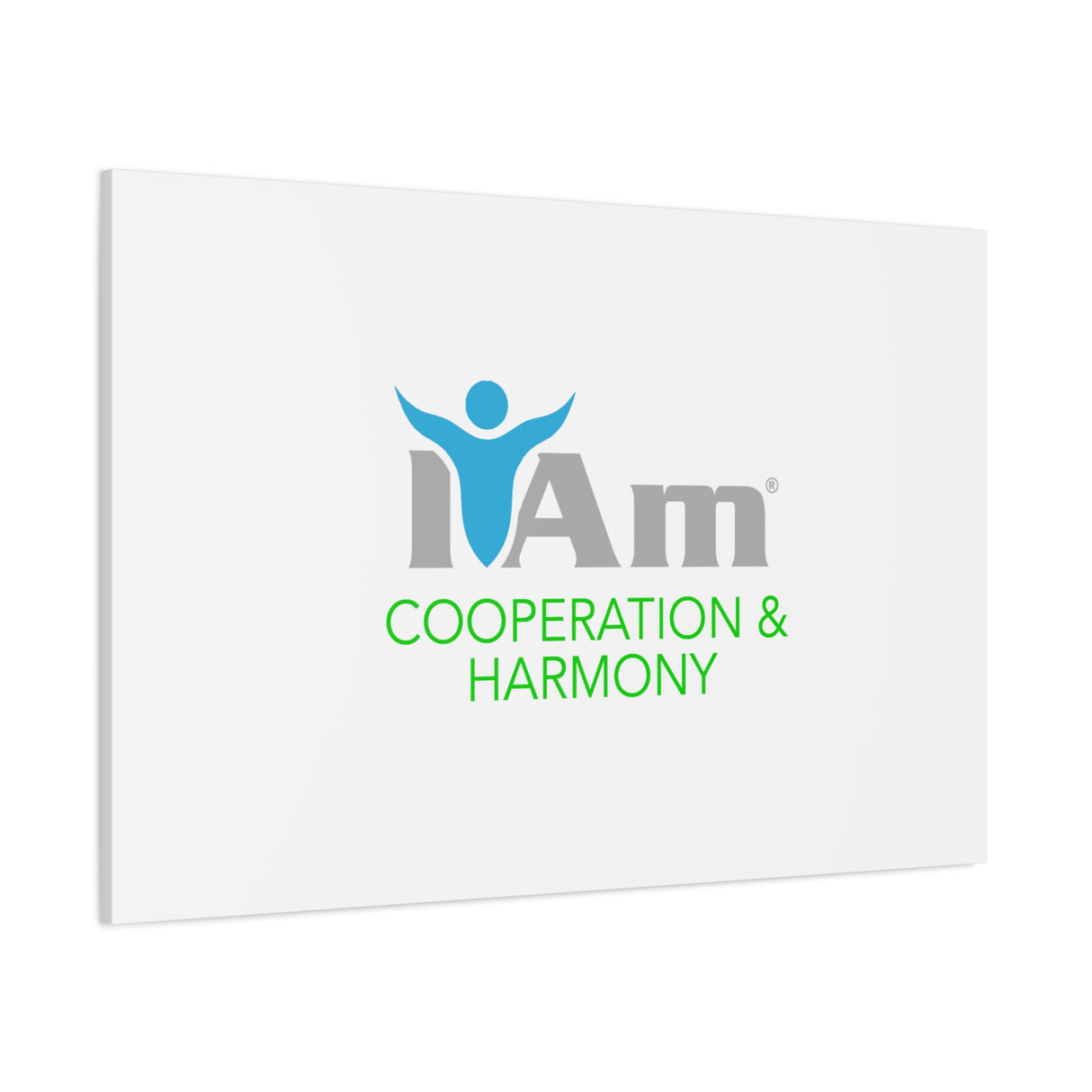 I Am Cooperation and Hamony Canvas Wall Art - Inspirational Home Decor