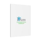 I Am Cooperation and Hamony Canvas Wall Art - Inspirational Home Decor