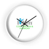 "I Am Cooperation and Harmony" Motivational Wall Clock - Modern Home Decor for Mindfulness and Serenity