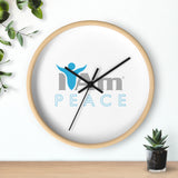 "I Am Peace" Motivational Wall Clock - Modern Home Decor for Mindfulness and Serenity