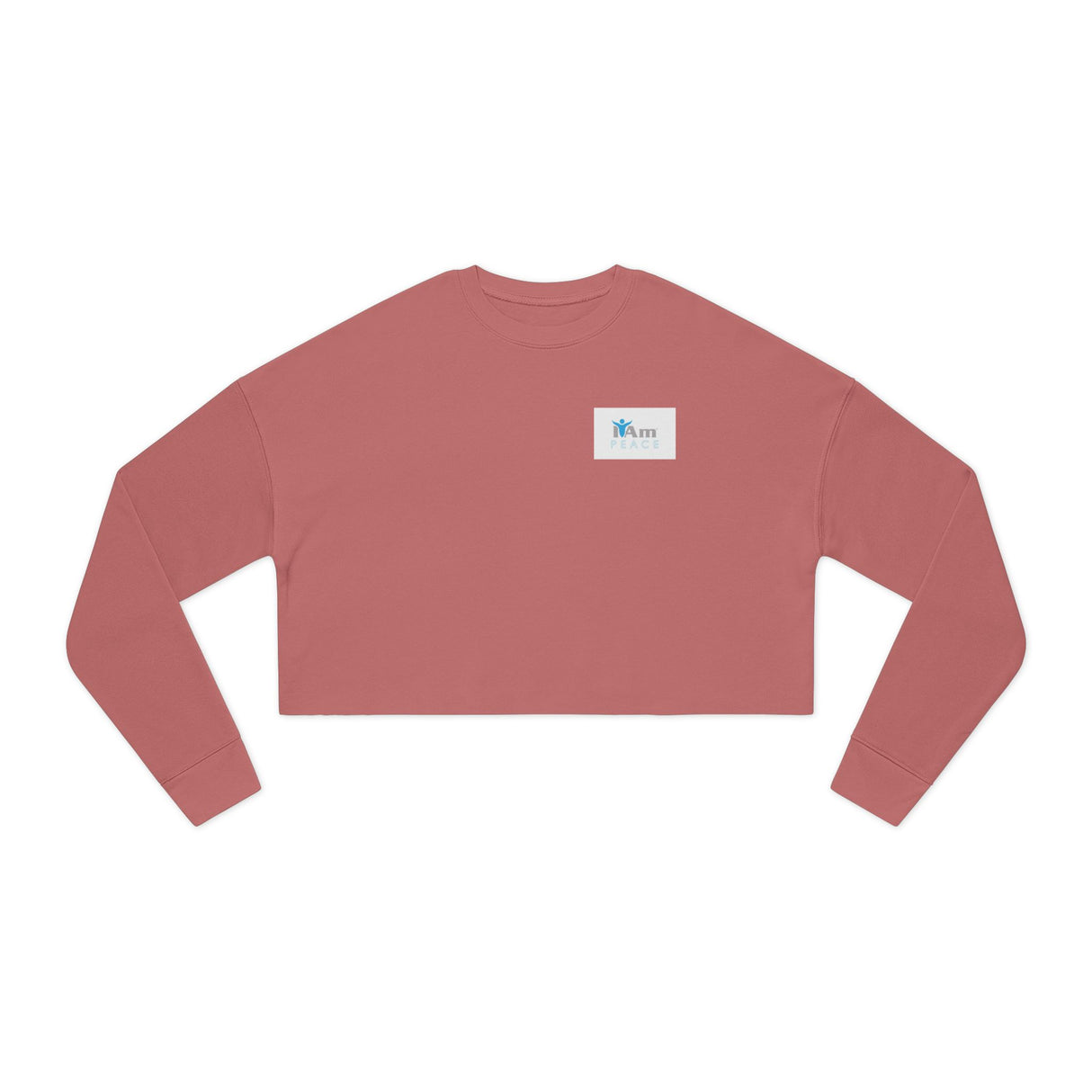 'I Am Peace' Stylish Women's Cropped Sweatshirt - Perfect for Casual Looks