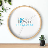 "I Am Knowledge" Motivational Wall Clock - Modern Home Decor for Mindfulness and Serenity